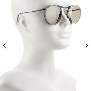 Oliver Peoples Silver and Black Sunglasses
